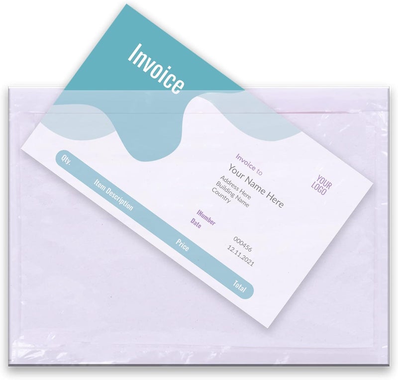 Tapsin Clear Packing List Envelopes, 6''x9'' Top Loading Shipping Label Envelopes Pouches, Adhesive Shipping Label Sleeves/Mailing Pouches for Shipping (500pcs) - Image 1